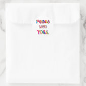 Peace Love Yoga Ronde Sticker (Tas)