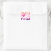 Peace Love Yoga Ronde Sticker (Tas)