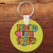 Peace Love Yoga Sleutelhanger (Voorkant)
