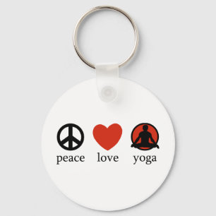 Peace Love Yoga Sleutelhanger