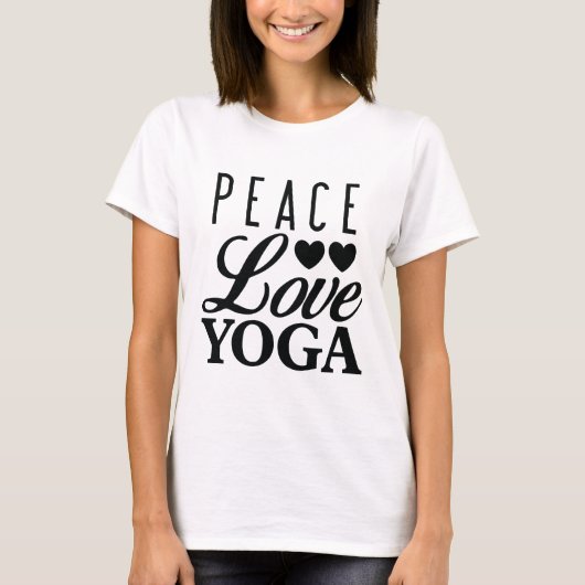 Peace Love Yoga T-shirt (Voorkant)