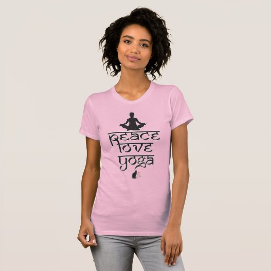 Peace Love Yoga T-Shirt (Voorkant volledig)