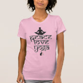 Peace Love Yoga T-Shirt (Voorkant)