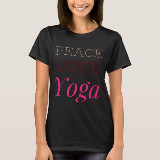Peace Love Yoga T-shirt (Voorkant)