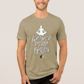 Peace Love Yoga T-Shirt (Voorkant)