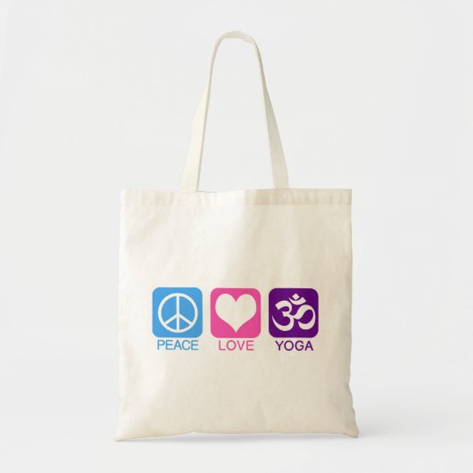 PEACE LOVE YOGA - tas (Voorkant)
