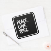 Peace Love Yoga - Training Fitness -.png Vierkante Sticker (Envelop)