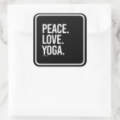 Peace Love Yoga - Training Fitness -.png Vierkante Sticker (Tas)