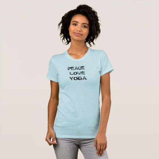 Peace Love Yoga Tshirt (Voorkant volledig)