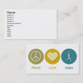 Peace Love Yoga Visitekaartje (Voorkant / Achterkant)
