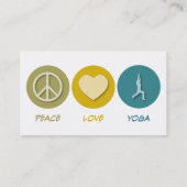 Peace Love Yoga Visitekaartje (Achterkant)