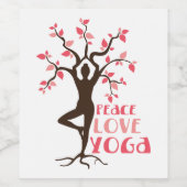 Peace Love Yoga Wijn Etiket (Enkel label)