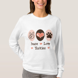 Peace Love Yorkies Hoodie T-shirt