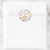 Peace Love Yorkies Ronde Sticker (Tas)