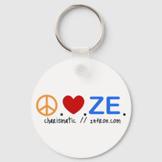 Peace.Love.ZE. Button Sleutelhanger