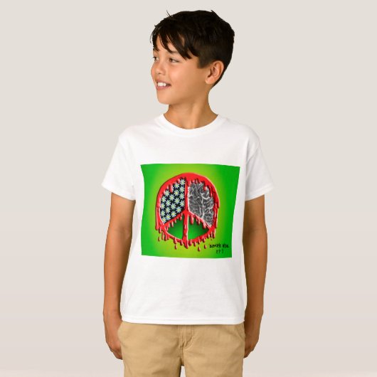 Peace Love Zombie Melt T-shirt (Voorkant volledig)