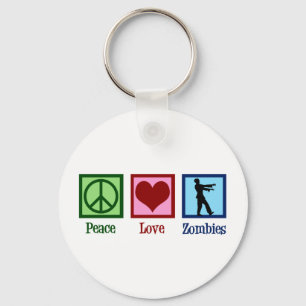Peace Love Zombies Sleutelhanger