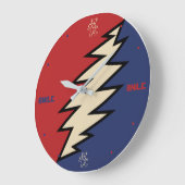 Peace lovign acrylic wall clock grote klok (Hoek)