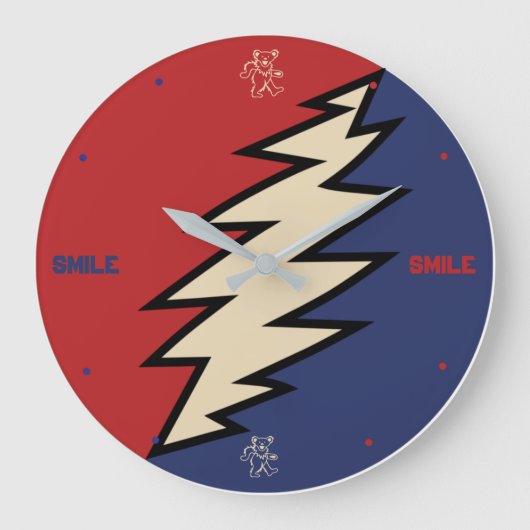 Peace lovign acrylic wall clock grote klok (Voorkant)