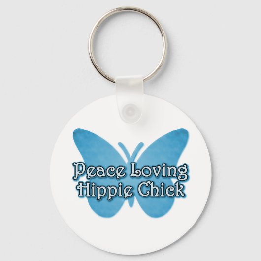 Peace Loving Hippie Chick Sleutelhanger (Voorkant)
