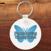 Peace Loving Hippie Chick Sleutelhanger (Voorkant)