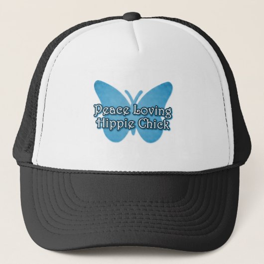 Peace Loving Hippie Chick Trucker Pet (Voorkant)