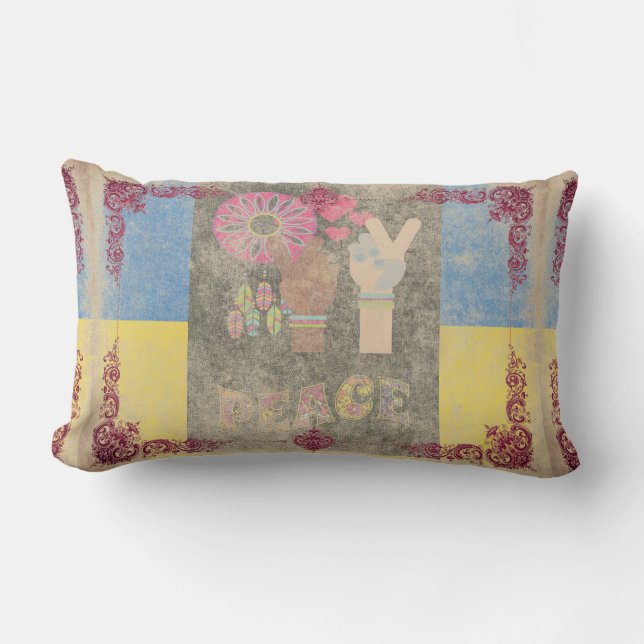 Peace Lumbar Pillow Kussen (Voorkant)