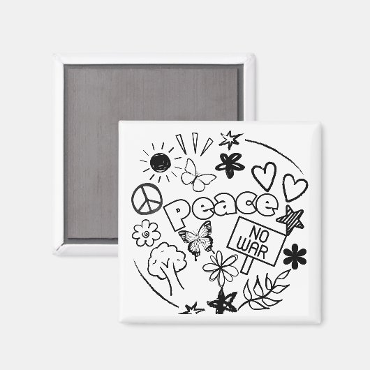 Peace Magneet (Voorkant / Achterkant)