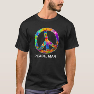 Peace Man Psychedelisch Vredesteken T-shirt