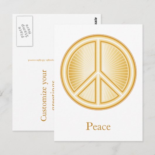 Peace Mandala Briefkaart (Voorkant / Achterkant)