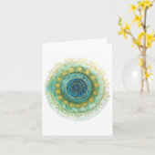 Peace Mandala Folded Note Kaart (Gele Bloem)