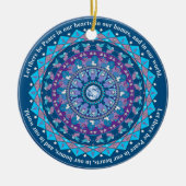 Peace Mandala-kerstversiering Keramisch Ornament (Voorkant)