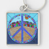 Peace Mandala Sleutelhanger (Voorkant)