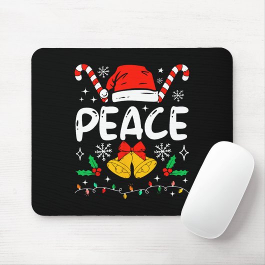 Peace Matching I Come In Peace Couples Santa Hat C Muismat (Met muis)
