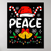 Peace Matching I Come In Peace Couples Santa Hat C Poster (Voorkant)