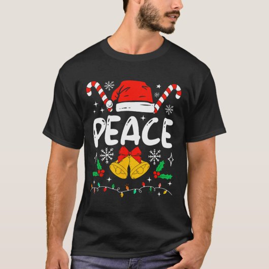 Peace Matching I Come In Peace Couples Santa Hat C T-shirt (Voorkant)