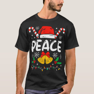 Peace Matching Ik kom in vrede koppels Santa Hat T-shirt