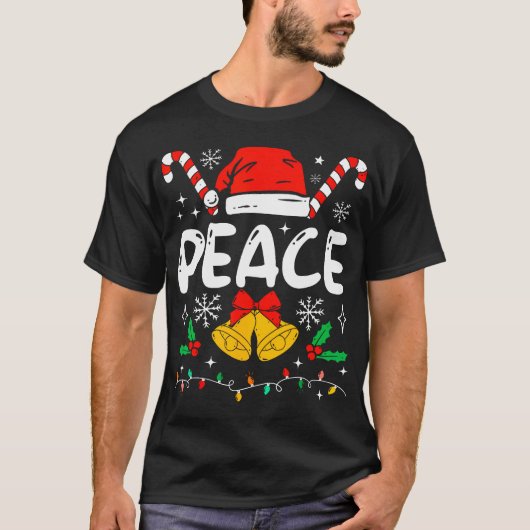 Peace Matching Ik kom in vrede koppels Santa Hat T-shirt (Voorkant)