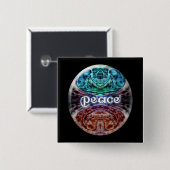 Peace Meditation grafische Button (Voorkant /achterkant)