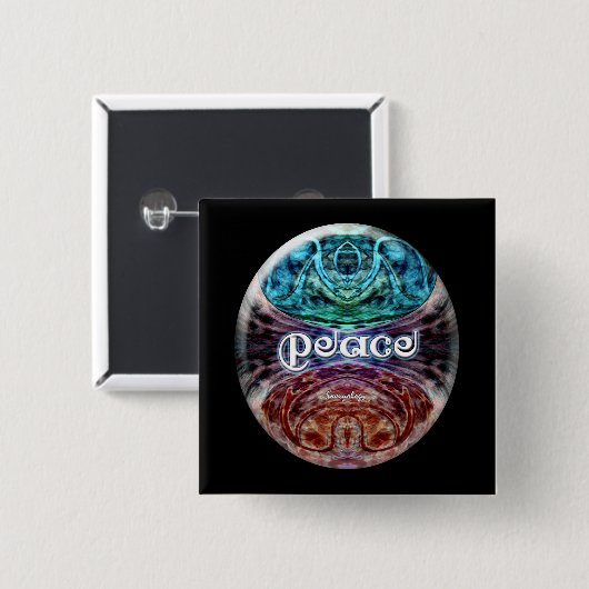 Peace Meditation grafische Button (Voorkant /achterkant)