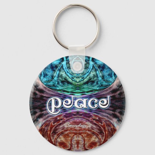 Peace Meditation grafische Sleutelhanger (Voorkant)