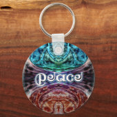 Peace Meditation grafische Sleutelhanger (Voorkant)