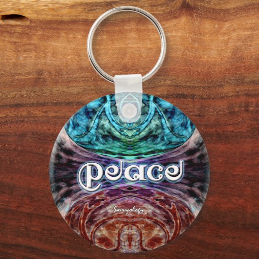 Peace Meditation grafische Sleutelhanger (Voorkant)