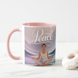 Peace Meditation Mug Lotus Position Mok
