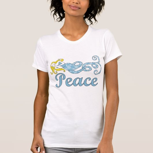 Peace Mermaid Holiday Dreams T-shirt (Voorkant)