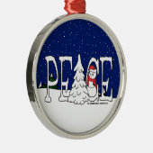 Peace Metalen Ornament (Rechts)