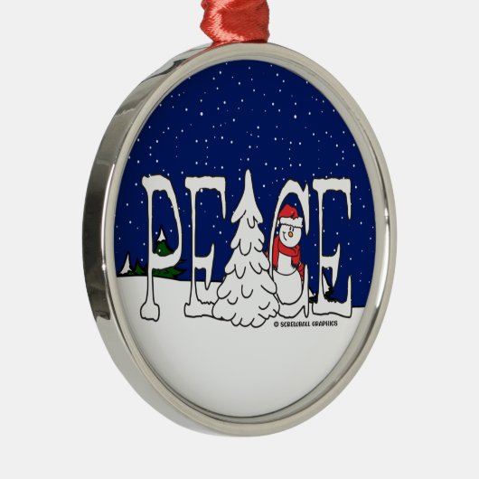 Peace Metalen Ornament (Rechts)