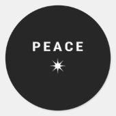 Peace Minimalist Symbol  Ronde Sticker (Voorkant)