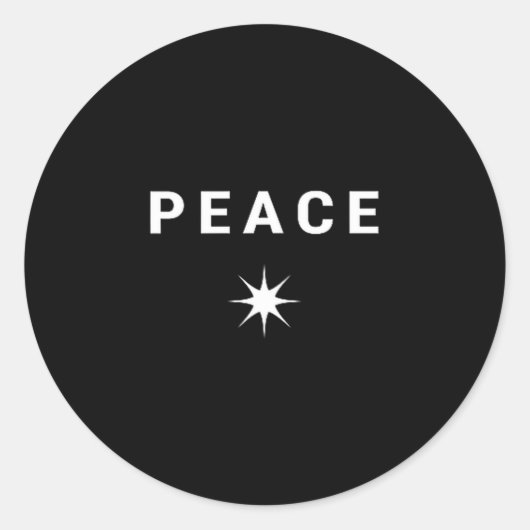 Peace Minimalist Symbol  Ronde Sticker (Voorkant)