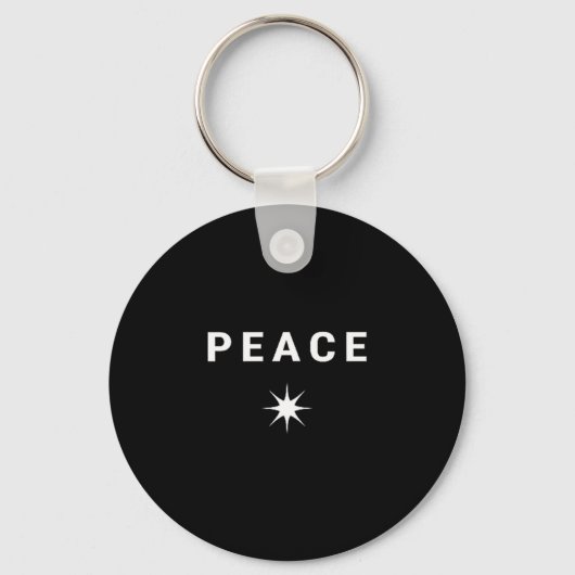 Peace Minimalist Symbol  Sleutelhanger (Voorkant)